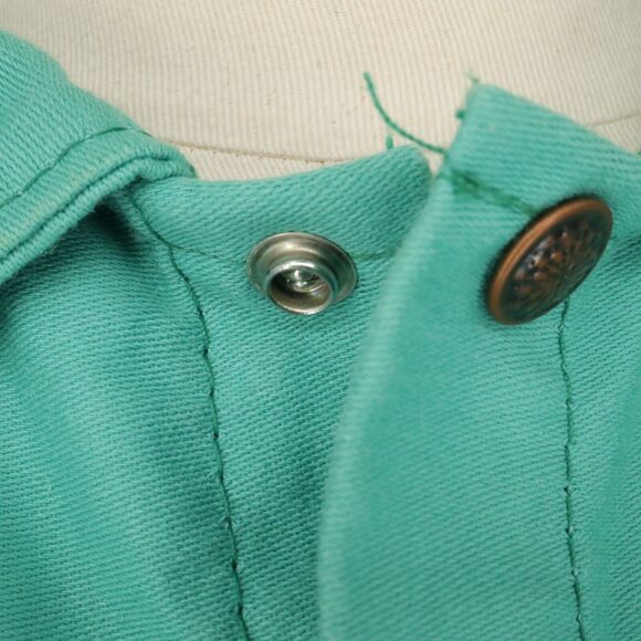 Proban FR-7A Shirt Jacket Mens Large Flame Resistant Green Snaps Long Sleeve - Picture 12 of 14